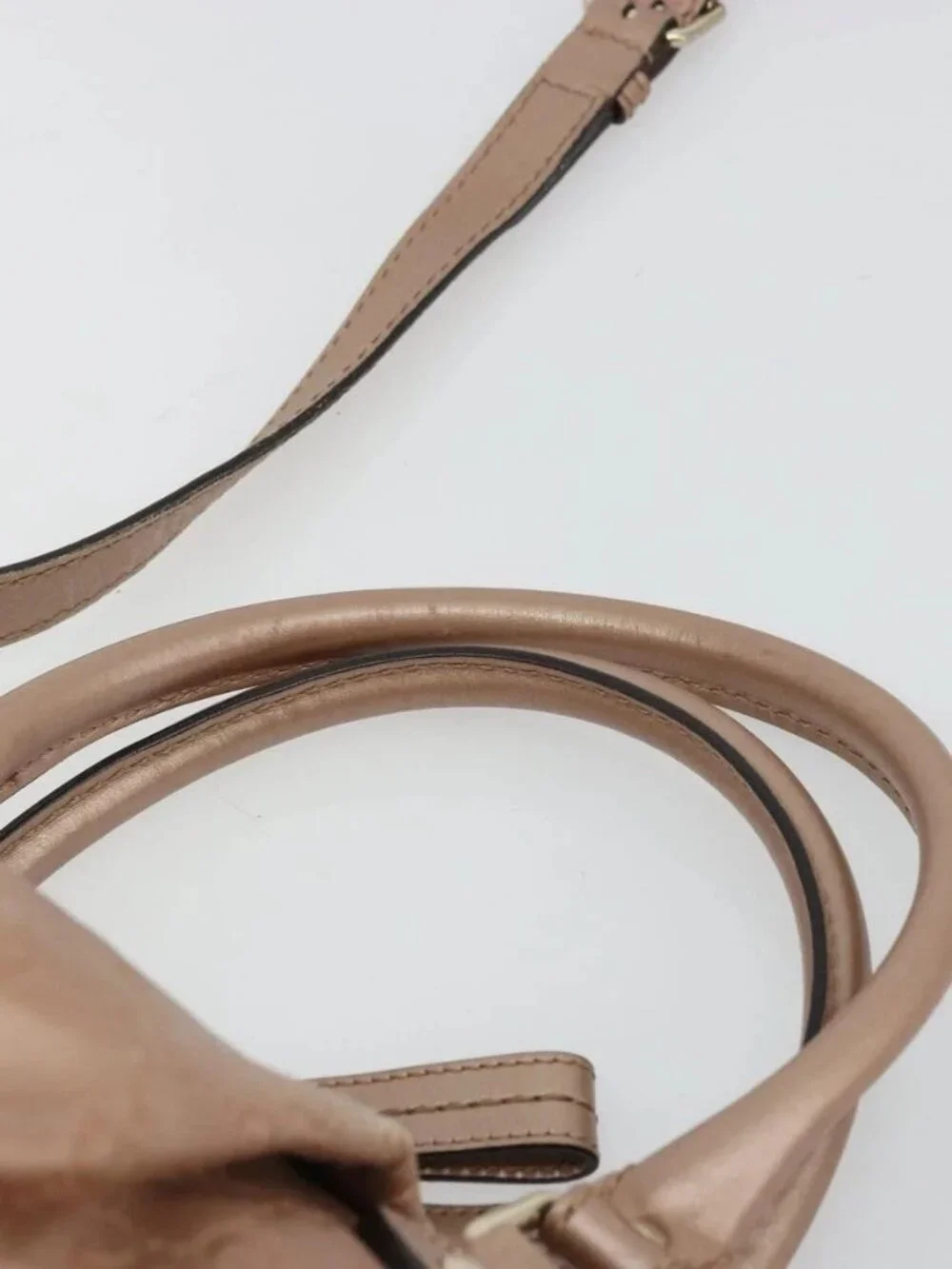 GUCCI GG Canvas Guccissima Sukey Bag Leather 2way Pink Gold 247902 Auth 176609